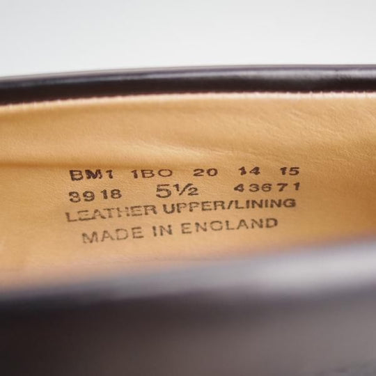 極美品★(英)アルフレッド・サージェント UK5.5【貴重★(仏)BOWEN別注/ボーウェン】コインローファー/黒/メンズ/Alfred Sargent★d828