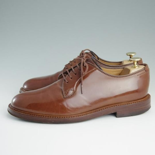 極上★(伊)ブルネロクチネリ SIZE 40.5【定価30万円以上★ブラウン/コードバン仕様】プレーントゥ/BRUNELLO CUCINELLI★d829