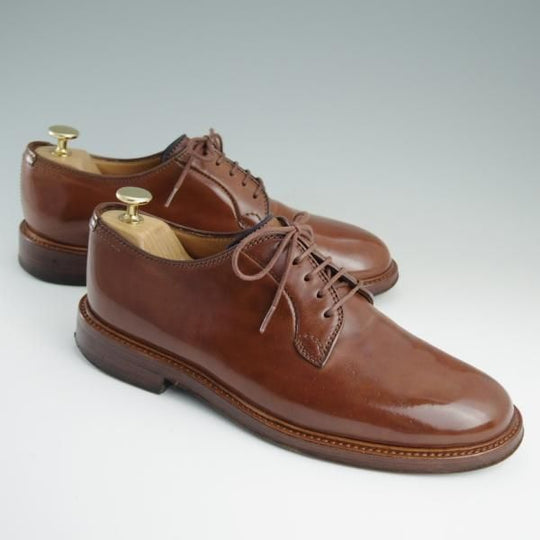 極上★(伊)ブルネロクチネリ SIZE 40.5【定価30万円以上★ブラウン/コードバン仕様】プレーントゥ/BRUNELLO CUCINELLI★d829