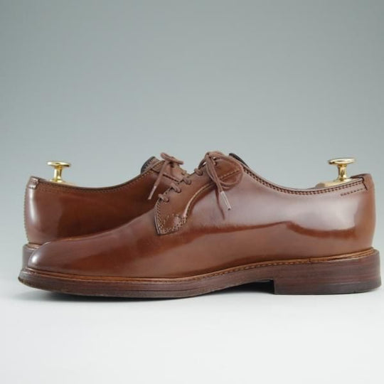 極上★(伊)ブルネロクチネリ SIZE 40.5【定価30万円以上★ブラウン/コードバン仕様】プレーントゥ/BRUNELLO CUCINELLI★d829