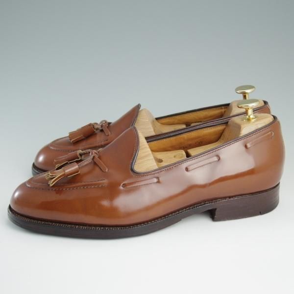 極上★チャーチ 75F/UK7.5【旧チャーチ★ブックバインダーカーフ/KEATS】3都市ロゴ/93ラスト/タッセルローファー/メンズ/Church's★d830