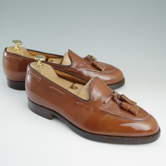 極上★チャーチ 75F/UK7.5【旧チャーチ★ブックバインダーカーフ/KEATS】3都市ロゴ/93ラスト/タッセルローファー/メンズ/Church's★d830