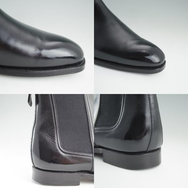 ★クロケット&ジョーンズ UK6.5/US7E【★(米)ラルフローレン別注/POLO Ralph Lauren】サイドゴアブーツ/カーフ/黒/メンズ/Crockett&Jones★d831
