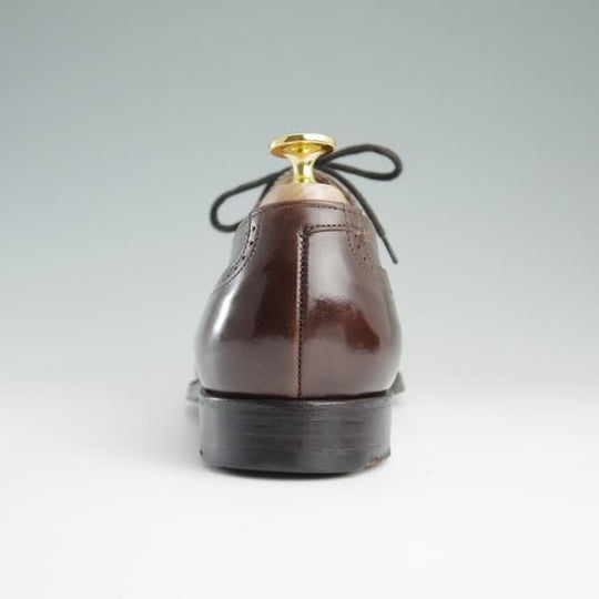 美品★クロケット&ジョーンズ 6.5E【貴重★(英)ジョージクレバリー別注/クォーターブローグ】茶/GEORGE CLEVERLEY/Crockett&Jones★d833