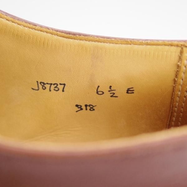 美品★クロケット&ジョーンズ 6.5E【貴重★(英)ジョージクレバリー別注/クォーターブローグ】茶/GEORGE CLEVERLEY/Crockett&Jones★d833