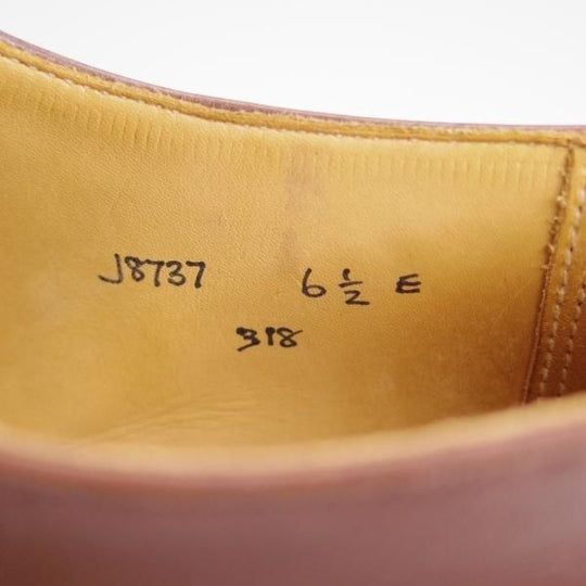 美品★クロケット&ジョーンズ 6.5E【貴重★(英)ジョージクレバリー別注/クォーターブローグ】茶/GEORGE CLEVERLEY/Crockett&Jones★d833
