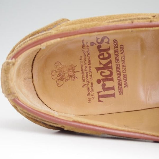 極上★トリッカーズ SIZE 8【★タッセルローファー/M7165】スリッポン/スエード/薄茶/メンズ/Tricker's★d834