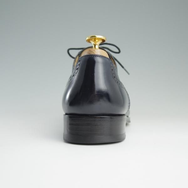 極美品★(スペイン製)マグナーニ SIZE 39【★ボロネーゼ製法/クォーターブローグ】12919/カーフ/紺/メンズ/MAGNANNI★d836