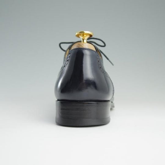 極美品★(スペイン製)マグナーニ SIZE 39【★ボロネーゼ製法/クォーターブローグ】12919/カーフ/紺/メンズ/MAGNANNI★d836