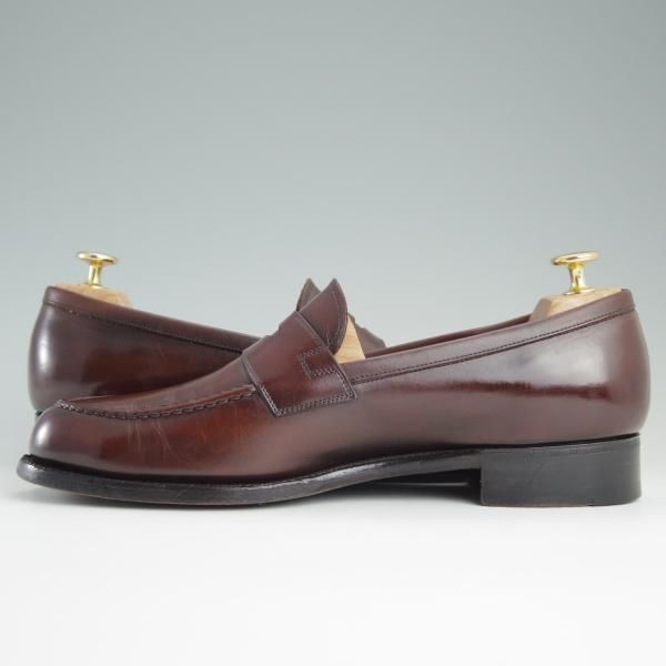 極上★三陽山長 SIZE 8【定価￥73,440-★弥五郎/R2013ラスト】コインローファー/スリッポン/カーフ/茶/メンズ/SanyoYamacho★d837
