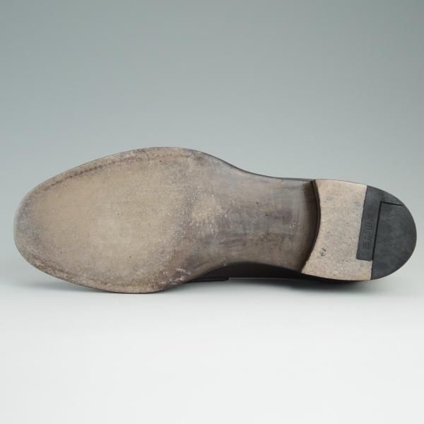 極上★三陽山長 SIZE 8【定価￥73,440-★弥五郎/R2013ラスト】コインローファー/スリッポン/カーフ/茶/メンズ/SanyoYamacho★d837