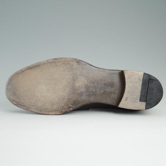 極上★三陽山長 SIZE 8【定価￥73,440-★弥五郎/R2013ラスト】コインローファー/スリッポン/カーフ/茶/メンズ/SanyoYamacho★d837