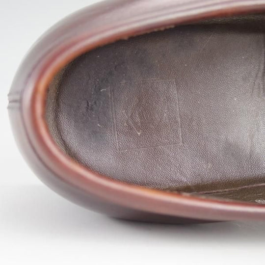 極上★三陽山長 SIZE 8【定価￥73,440-★弥五郎/R2013ラスト】コインローファー/スリッポン/カーフ/茶/メンズ/SanyoYamacho★d837