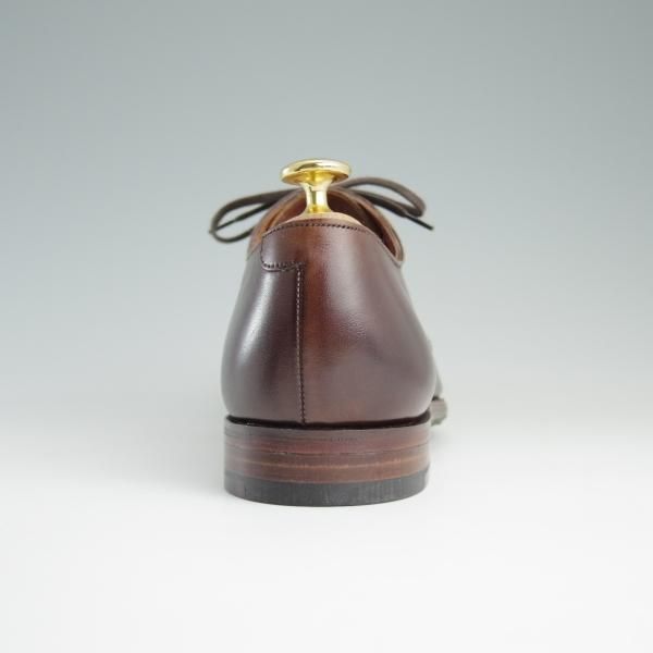 未使用★(英)グレンソン SIZE 5.5程度【最上級★マスターピース/特別オーダー品】プレーントゥ/Vフロント/カーフ/茶/GRENSON★d839