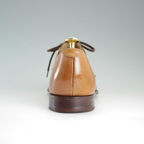 美品★クロケット&ジョーンズ 6E【貴重★360ラスト/トレーディングポスト別注/CRAWLEY】プレーントゥ/カーフ/薄茶/Crockett&Jones★d842