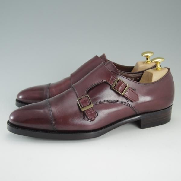極美品★トレーディングポスト SIZE 6【★ダブルモンク/8212】カーフ/赤茶/バーガンディ/メンズ/Trading Post★d843