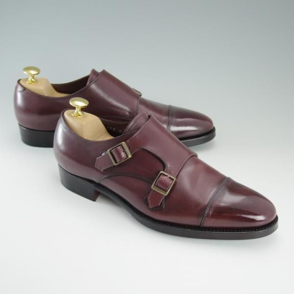 極美品★トレーディングポスト SIZE 6【★ダブルモンク/8212】カーフ/赤茶/バーガンディ/メンズ/Trading Post★d843