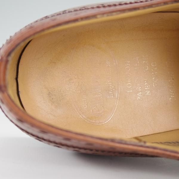 ★チャーチ 75F/UK7.5【定番★チェットウィンド/CHETWYND】173ラスト/5都市ロゴ/フルブローグ/ネバダカーフ/茶/メンズ/Church's★d847