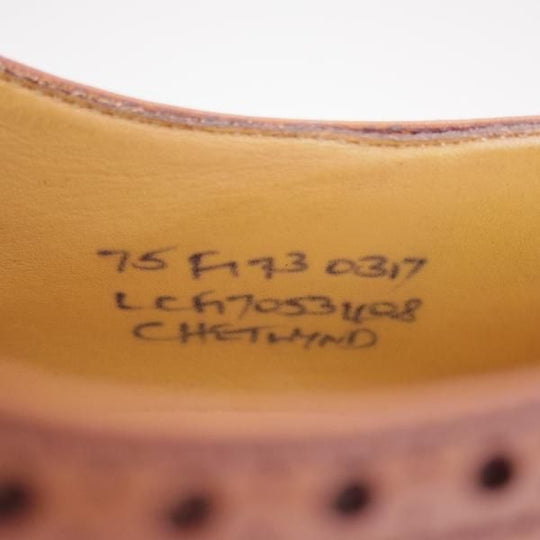 ★チャーチ 75F/UK7.5【定番★チェットウィンド/CHETWYND】173ラスト/5都市ロゴ/フルブローグ/ネバダカーフ/茶/メンズ/Church's★d847