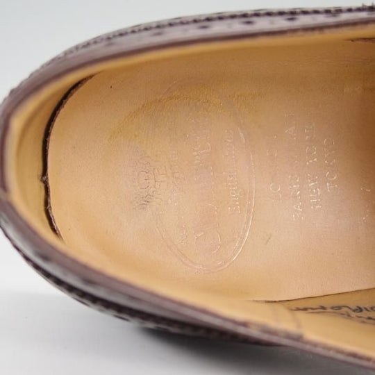 ★チャーチ 75F/UK7.5【定番★ディプロマット/DIPLOMAT】173ラスト/5都市ロゴ/セミブローグ/ネバダカーフ/濃茶/メンズ/Church's★d848