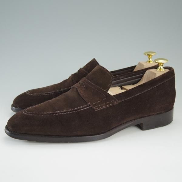 極上★(伊)サントーニ SIZE 5【上級★グッドイヤーウェルテッド製法/BEAMS F別注】ローファー/スエード/メンズ/ビームス/Santoni★d849