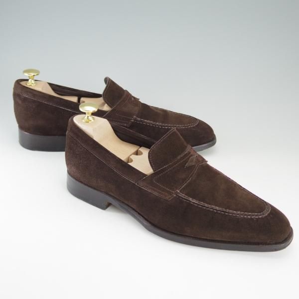 極上★(伊)サントーニ SIZE 5【上級★グッドイヤーウェルテッド製法/BEAMS F別注】ローファー/スエード/メンズ/ビームス/Santoni★d849
