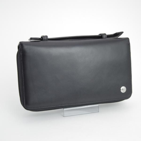 極上★ダンヒル/dunhill【定価10万円前後★オーガナイザー/トラベルウォレット】レザー/黒/メンズ/長財布/クラッチバッグ★N53d853