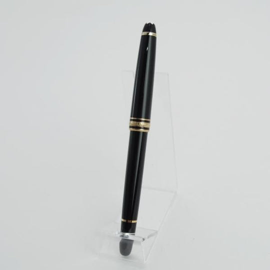 極美品★(独)モンブラン/MONTBLANC【定価￥54,000-★マイスターシュテュック/ローラーボール】ゴールドコーティング/黒/ボールペン★d855