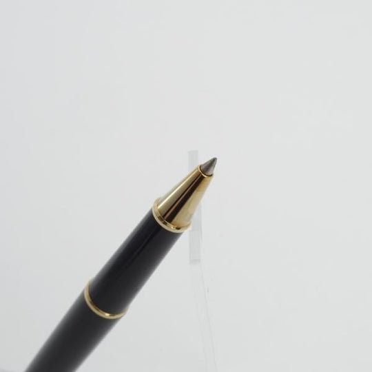 極美品★(独)モンブラン/MONTBLANC【定価￥54,000-★マイスターシュテュック/ローラーボール】ゴールドコーティング/黒/ボールペン★d855