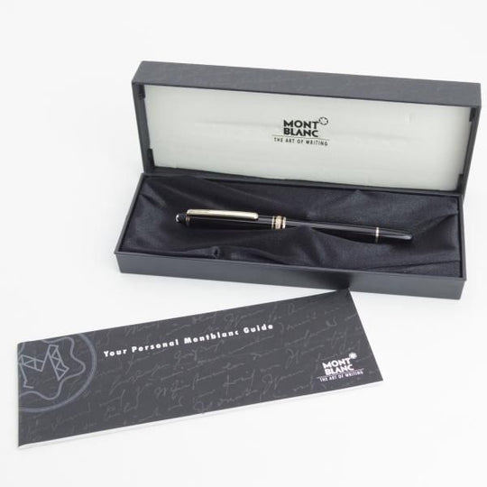 極美品★(独)モンブラン/MONTBLANC【定価￥54,000-★マイスターシュテュック/ローラーボール】ゴールドコーティング/黒/ボールペン★d855