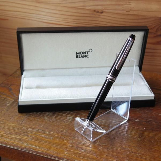 極美品★(独)モンブラン/MONTBLANC【定価￥49,680-★マイスターシュテュック/ボールペン】プラチナ/黒クラシックボールペン★d856