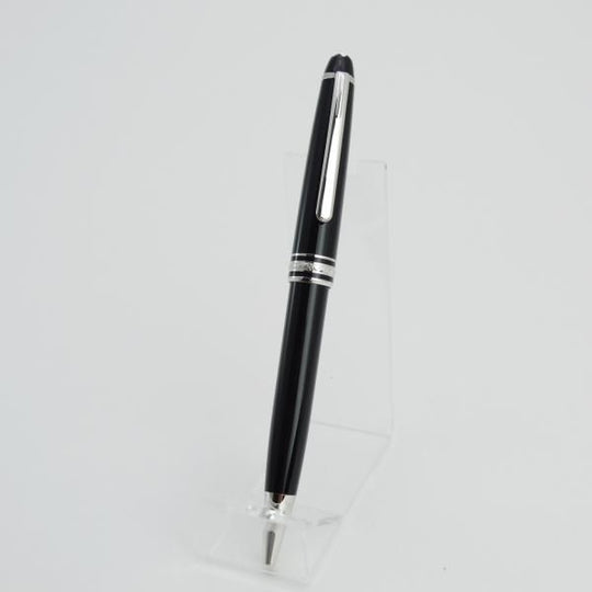 極美品★(独)モンブラン/MONTBLANC【定価￥49,680-★マイスターシュテュック/ボールペン】プラチナ/黒クラシックボールペン★d856