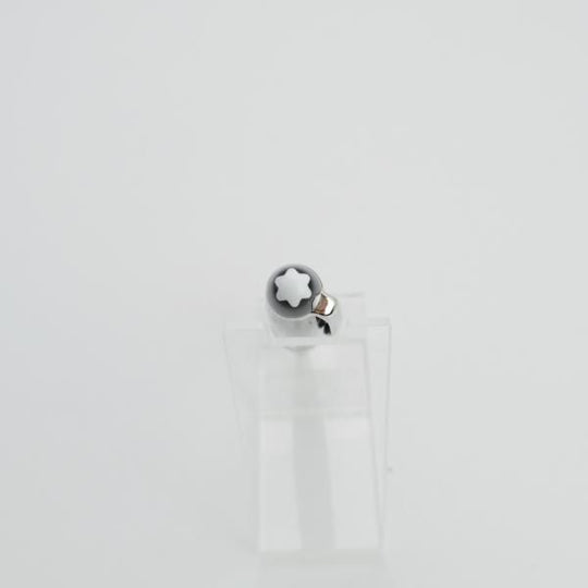 極美品★(独)モンブラン/MONTBLANC【定価￥49,680-★マイスターシュテュック/ボールペン】プラチナ/黒クラシックボールペン★d856