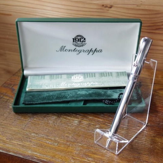 極上★(伊)モンテグラッパ/Montegrappa【貴重★シルバー925/ボールペン】スターリングシルバー★d857