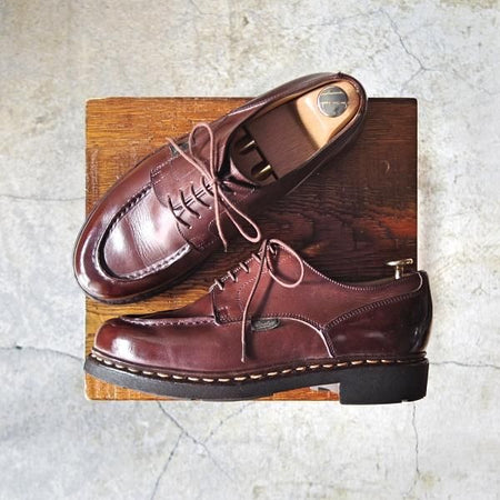 極上★パラブーツ SIZE 5.5【定価￥70,200-★シャンボード/CHAMBORD】TEXソール/Uチップ/リスレザー/カフェ/濃茶/メンズ/Paraboot★d860