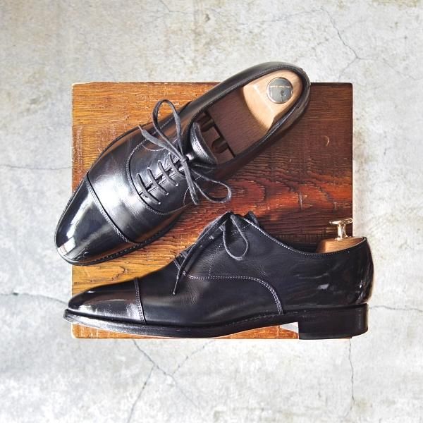 極上★(浅草)RENDO/レンド SIZE 6.5【定価￥48,600-★ストレートチップ/7701/R770ラスト】カーフ/黒/メンズ★d861