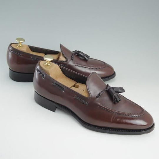 美品★三陽山長 SIZE 6.5【定価￥73,440-★鹿三郎/ROKUSABURO】R2010ラスト/タッセルローファー/カーフ/濃茶/メンズ/SanyoYamacho★d862