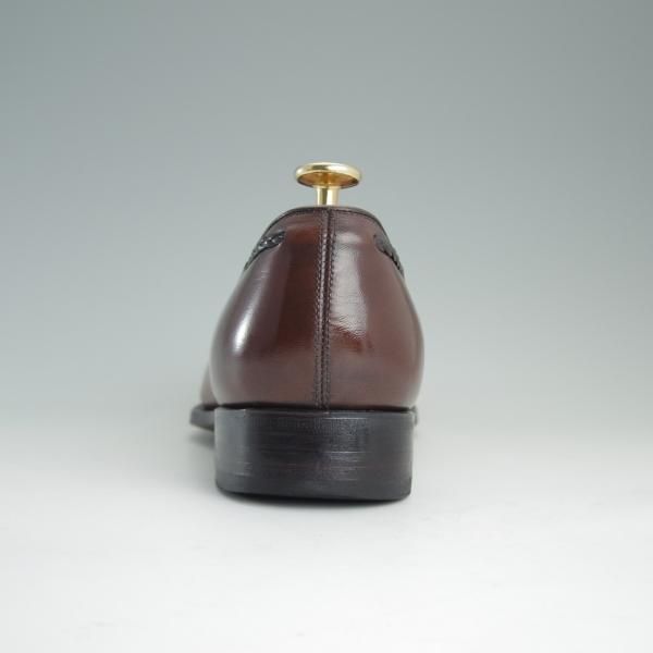 美品★三陽山長 SIZE 6.5【定価￥73,440-★鹿三郎/ROKUSABURO】R2010ラスト/タッセルローファー/カーフ/濃茶/メンズ/SanyoYamacho★d862
