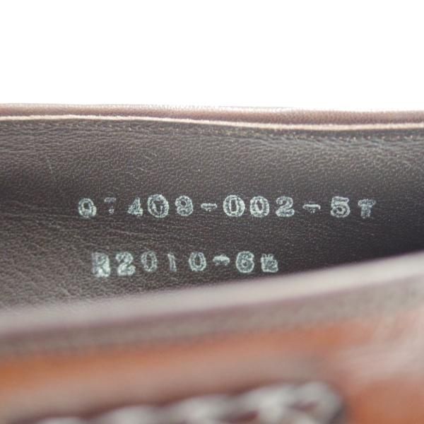 美品★三陽山長 SIZE 6.5【定価￥73,440-★鹿三郎/ROKUSABURO】R2010ラスト/タッセルローファー/カーフ/濃茶/メンズ/SanyoYamacho★d862