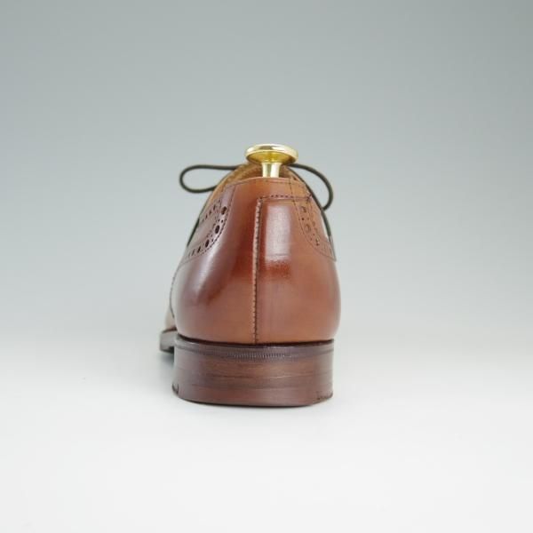 美品★クロケット&ジョーンズ 6E【SHIPS別注★WESTMINSTER/セミブローグ】/カーフ/茶/メンズ/シューズ/シップス/Crockett&Jones★d866