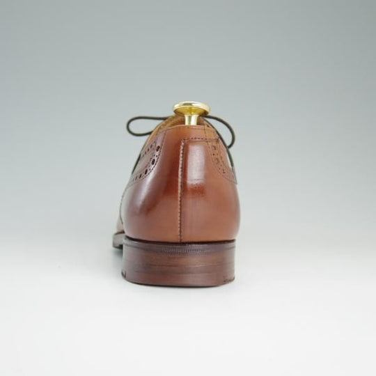 美品★クロケット&ジョーンズ 6E【SHIPS別注★WESTMINSTER/セミブローグ】/カーフ/茶/メンズ/シューズ/シップス/Crockett&Jones★d866