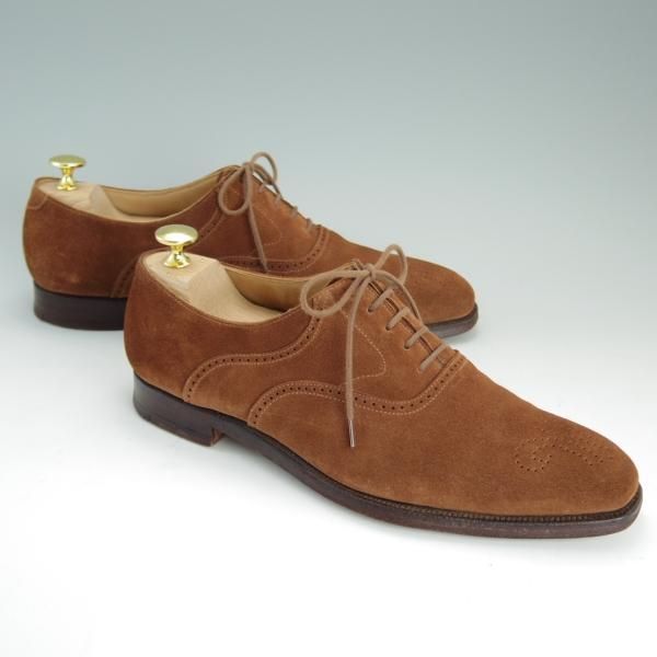 極上★クロケット&ジョーンズ 6E【★ドーバー/DOVER/348ラスト】オックスフォード/スエード/茶/メンズ/Crockett&Jones★d867