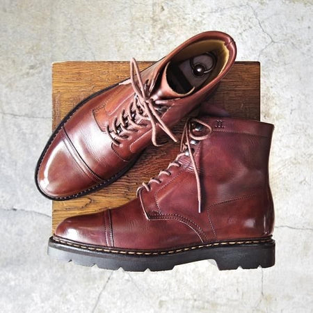 ★ジョンロブ UK5.5【貴重★PARISロゴ時代の製品/コテージライン】BARROW/ブーツ/カーフ/茶/メンズ/旧ロゴ/JOHN LOBB★d868