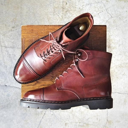 極上★ジョンロブ UK5【貴重★PARISロゴ時代の製品/コテージライン】BARROW/ブーツ/カーフ/茶/メンズ/旧ロゴ/JOHN LOBB★d869