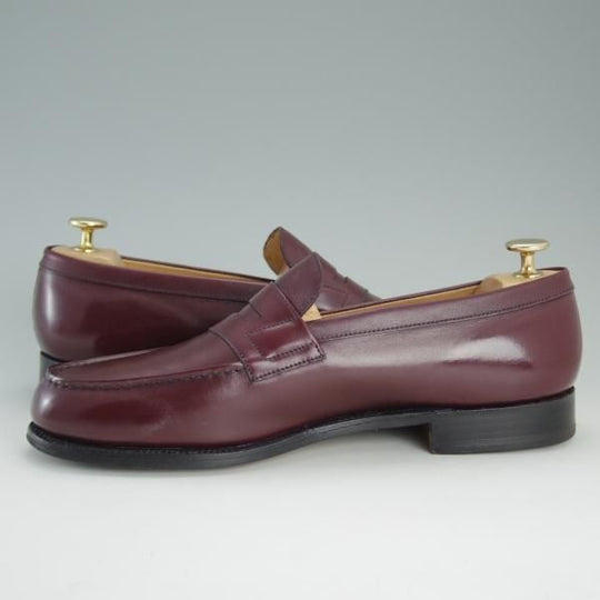 極美品★J.M.ウェストン 7.5C【定価￥108,000-★コインローファー/180】41ラスト/カーフ/バーガンディー/赤茶/Weston/ウエストン★d875