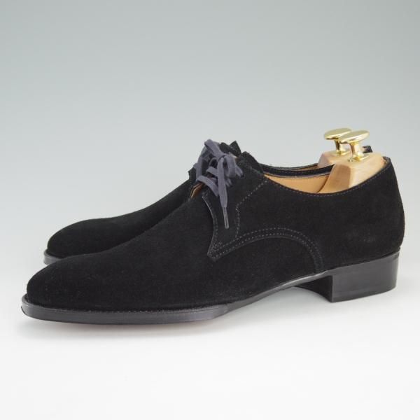 未使用★Oriental/オリエンタル SIZE 5.5【定価￥59,400-★ベベルドグッドイヤー/プレーントゥ】スエード/黒/メンズ★d876