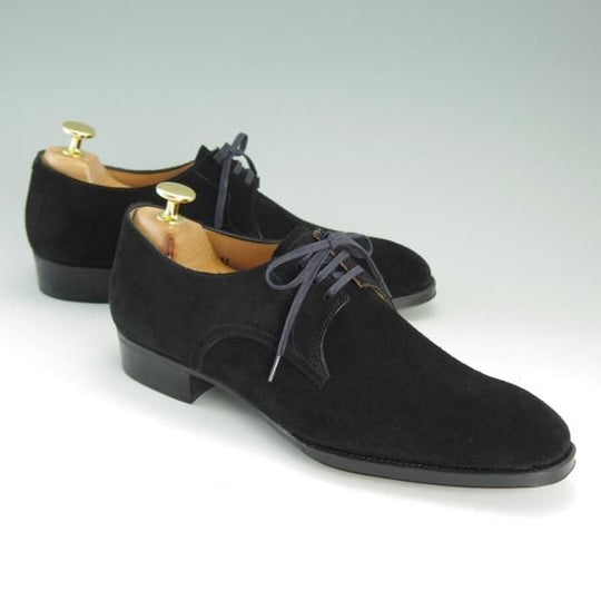 未使用★Oriental/オリエンタル SIZE 5.5【定価￥59,400-★ベベルドグッドイヤー/プレーントゥ】スエード/黒/メンズ★d876