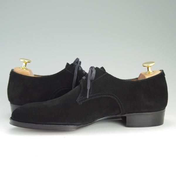 未使用★Oriental/オリエンタル SIZE 5.5【定価￥59,400-★ベベルドグッドイヤー/プレーントゥ】スエード/黒/メンズ★d876