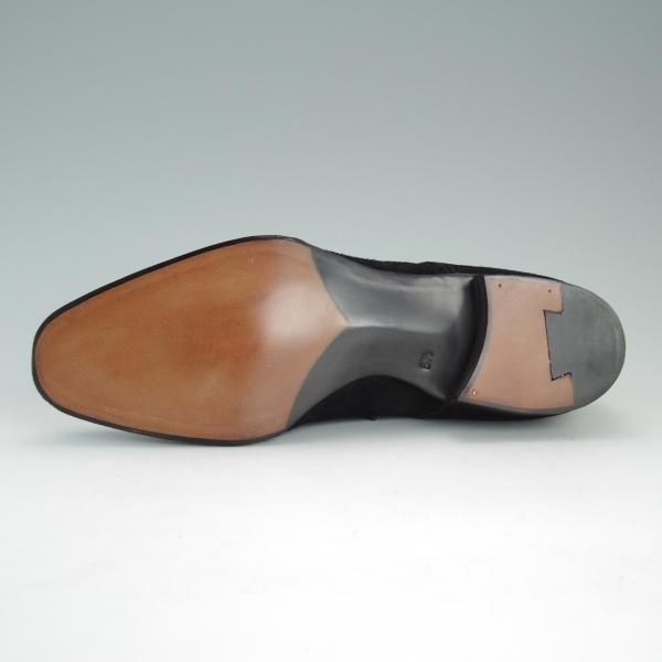 未使用★Oriental/オリエンタル SIZE 5.5【定価￥59,400-★ベベルドグッドイヤー/プレーントゥ】スエード/黒/メンズ★d876
