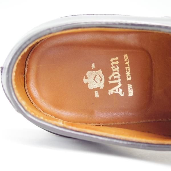美品★オールデン 6D【定価￥136,080-★コードバン仕様/9901】バリーラスト/プレーントゥ/黒/メンズ/Alden★d881